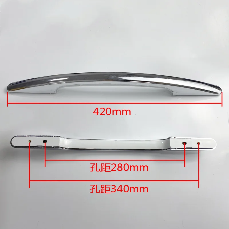 Freezer Door ABS Plastic Accessories Electroplating Handle Refrigerator Hardware Accessories 420mm Handle