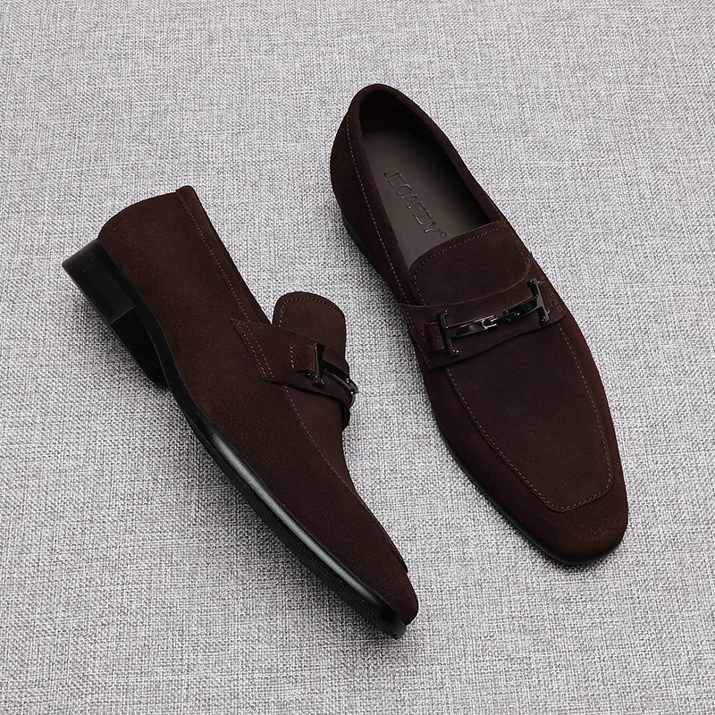 

2025 Autumn and Winter New Men's Leather Business Dress Men's Shoes, Casual Matte Fashion Versatile Trend Loafers