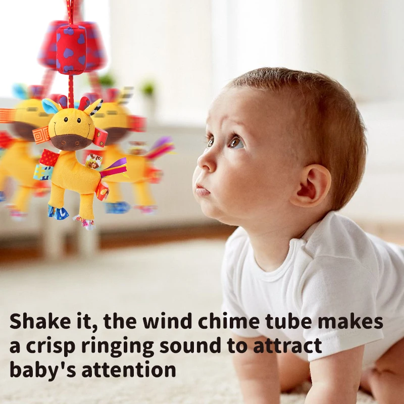 New Baby Rattles Bell Toy Soft Stuffed Animal Rattle Hand Grip Toys Pendant  Stroller Crib Bed Teether Hanging Toy 0-24 Months