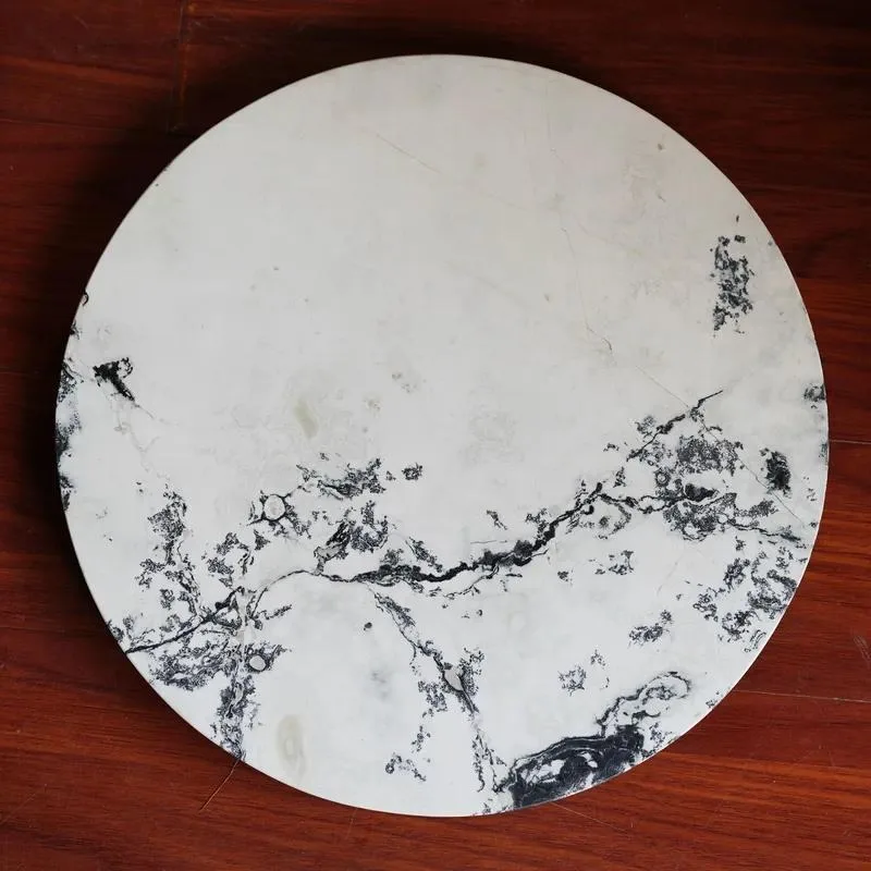 Natural Black Marble Stool Modern Round Side Table Custom Size Multi Color Living Room Furniture Luxury Home Decor Accent