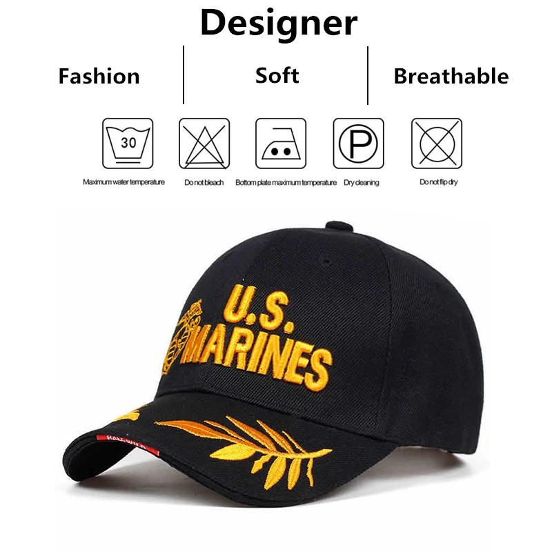 US Letter Snapack Embroidery Snapback Baseball Caps Spring and Autumn Outdoor Adjustable Casual Hats Sunscreen Hat