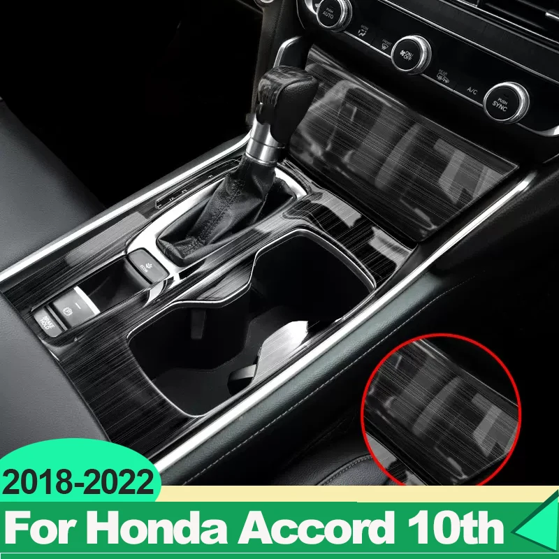 For Honda Accord X 10th 2018 2019 2020 2021 2022 Hybrid Stainless Car Center Control Gear Shift Panel Cover Decorative Stickers