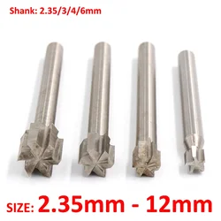 Mèches de toupie à bois 2.35mm-12mm, travail du bois, nettoyage du fond de toupie, Surface de rabottage, fraise à tige 2.35/3/4/6mm 1 pièce