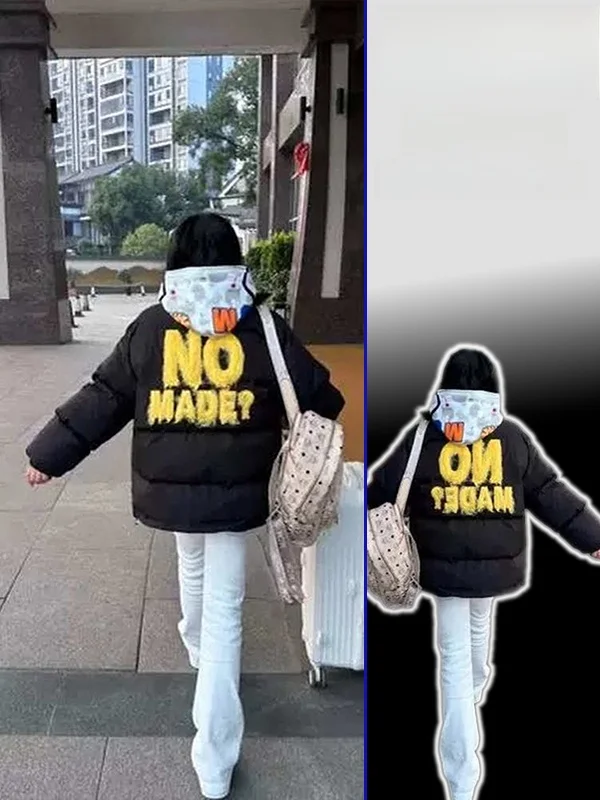 

Женская зимняя повседневная свободная куртка больших размеров с вышивкой букв, в корейском стиле, с длинными рукавами, на молнии