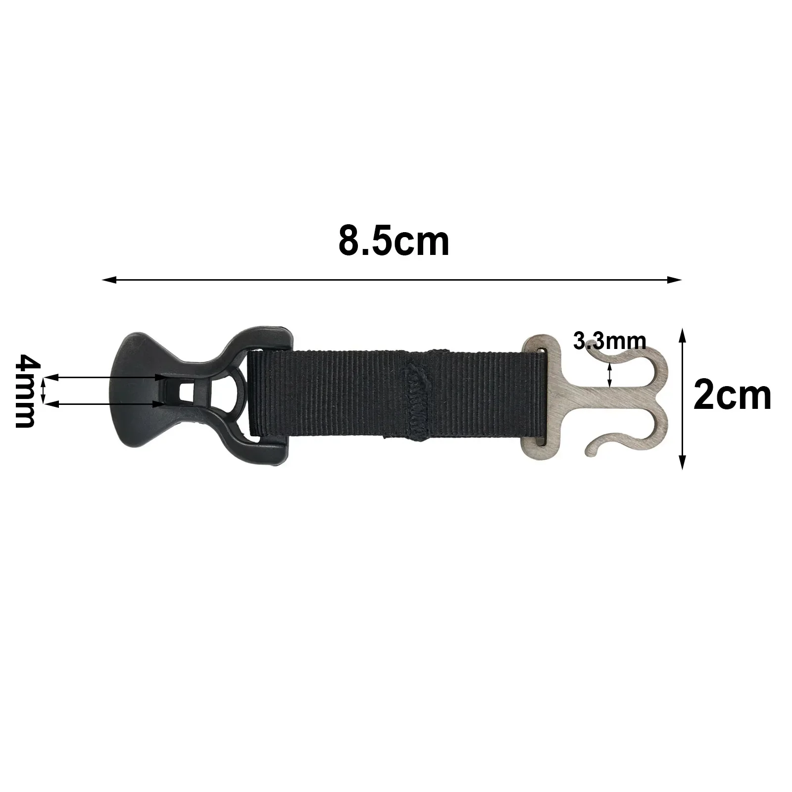 High Quality Brand New Rope Holder Tent Buckle Black Tent Set Up About 85x20mm About 5.5g /pc Nylon+Stainless Steel+ABS