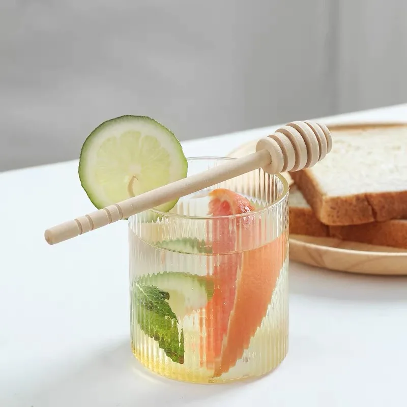 25/50/100Pcs WoodenHoney Sticks Dipper, Honey Spoons Stirrer Stick for Honey Jar Dispense Drizzle Honey and Wedding Party Gift