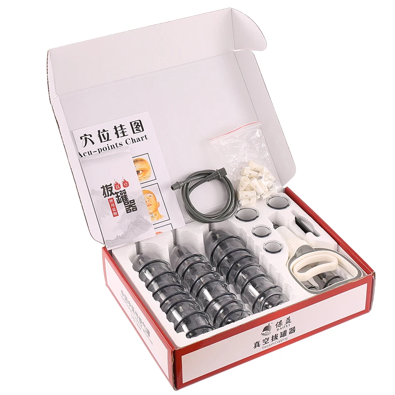 

Новинка 2023 года, 3279, 32 чашки, пластиковые вакуумные чашки для банок, набор массажных баночных терапий, насос, чашка для хиджама, оптовая продажа, банки