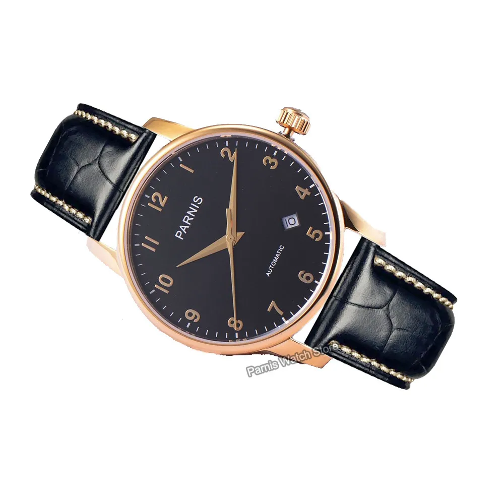 Parnis 38mm Miyota 821A Automatic Gold Color Men Casual Watch Sapphire Glass Date Indicator 2024 year