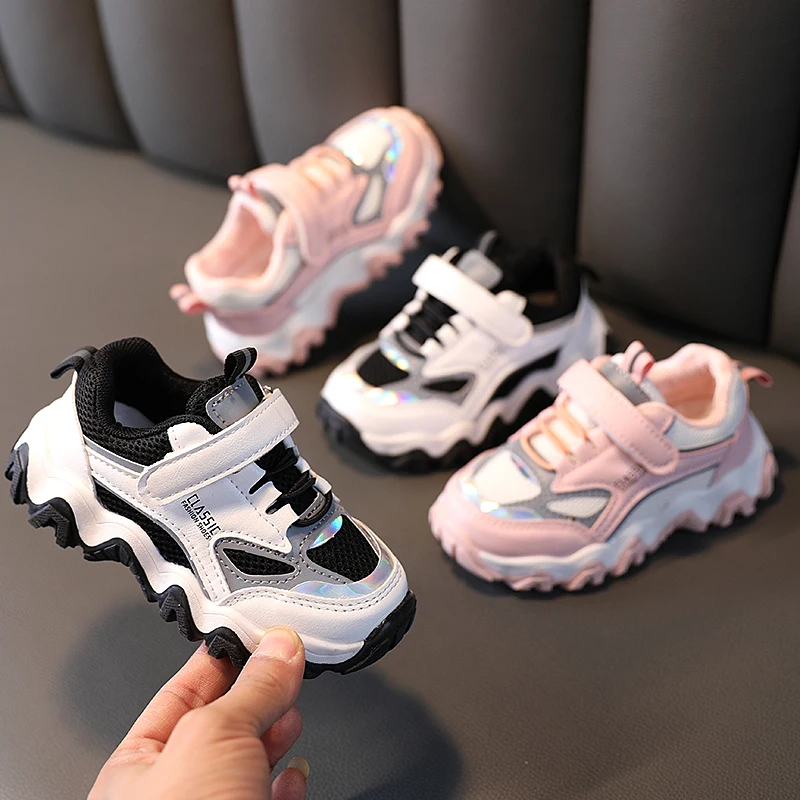 Spring and Autumn sneakers children's shoes  Breathable mesh    wavy   Running shoes running shoes  children's shoes