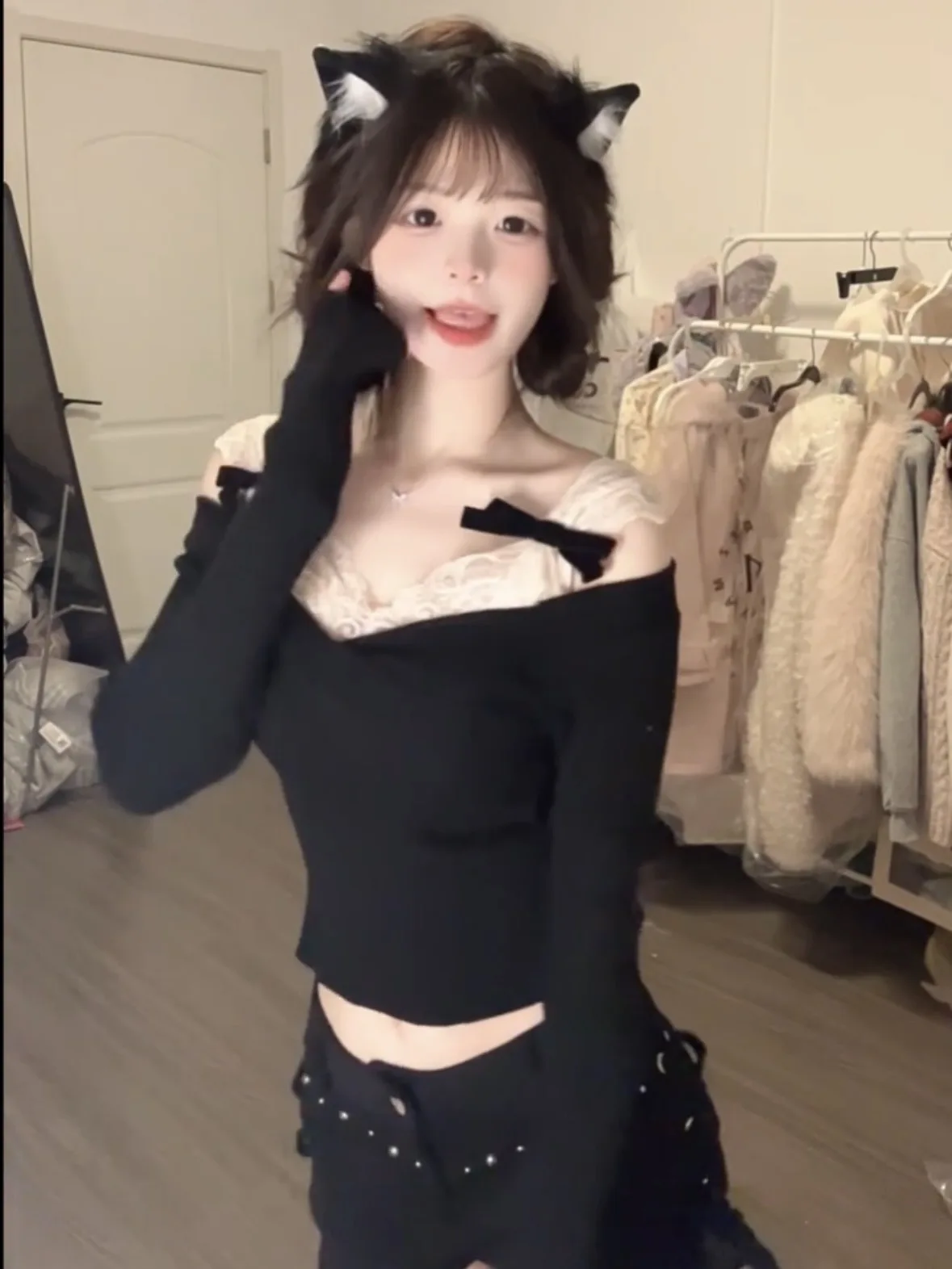 스웨터 점퍼 풀오버 여성용 니트웨어 신상품 고딕 스타일 백 슬릿 세미핏 이브닝 파티 데이트 나이트 섹시 엘레강스 패치워크