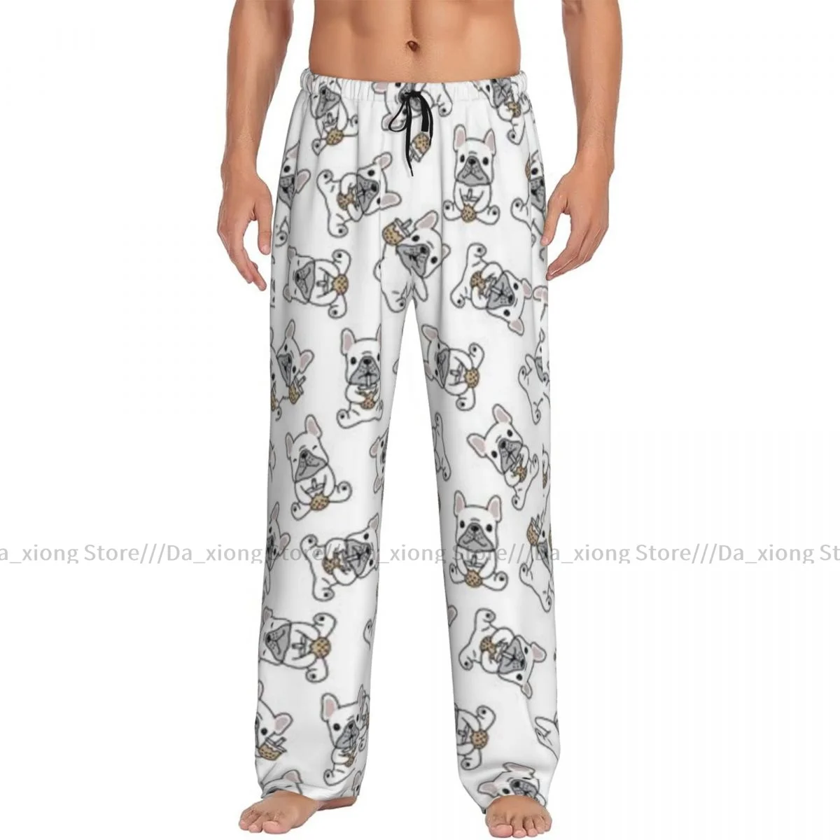 French Bulldog Mens Pajamas Pyjamas Pants Lounge Pants Sleep Bottoms