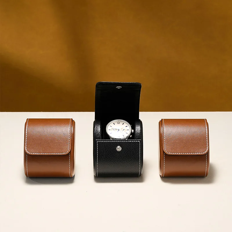 Oirlv Premium Leather Watch Case Stylish Protective Storage for Luxury Watch Protection Sleek Design for Watch Box Organizer