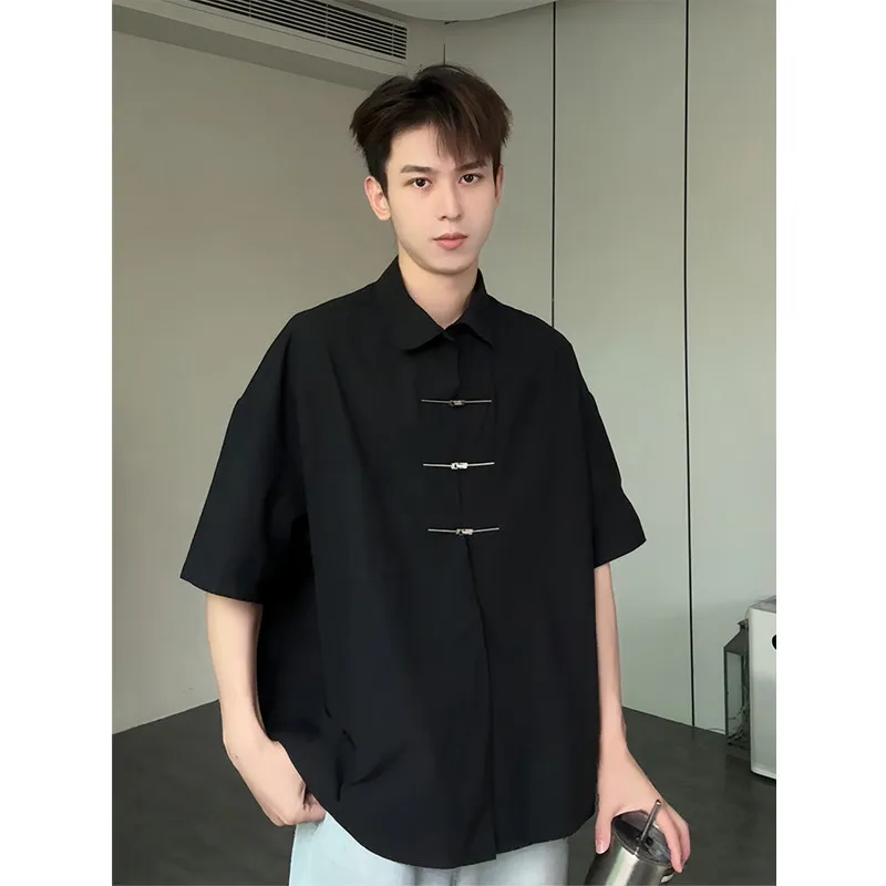 

New Chinese Sle Ice Silk irt Men's Summer Thin Drapey Sun Protection ort Sve High-End Tang Costume Outerwear