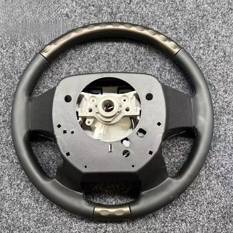 For Toyota Prado Land Cruiser LC80 Alphard Hilux Crown Modified Wood Grain Steering Wheel Assembly With Horn Shell view 4