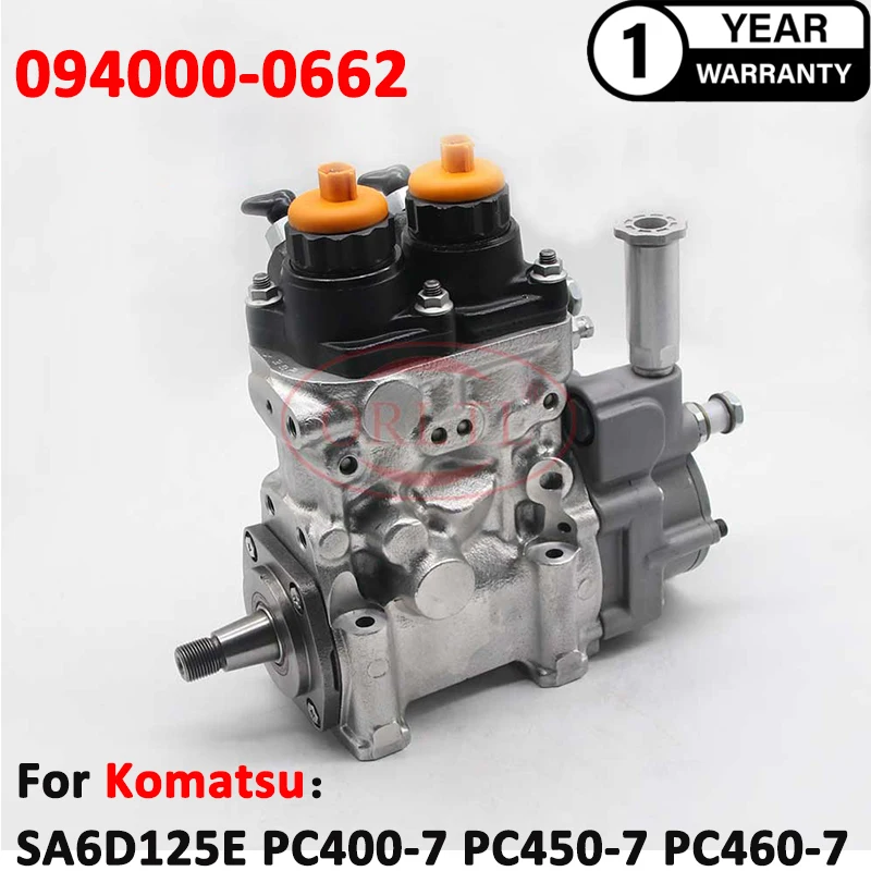 094000 0662 Diesel Engine Fuel Pump 094000-0662 For For Komatsu 6156-71-1112, 1111, 1110, SA6D125E PC400-7 PC450-7 PC460-7