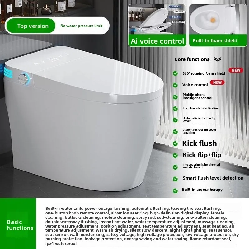 toilet household voice foam shield, instant hot cleaning and drying without water pressure toilet damage compensation economical