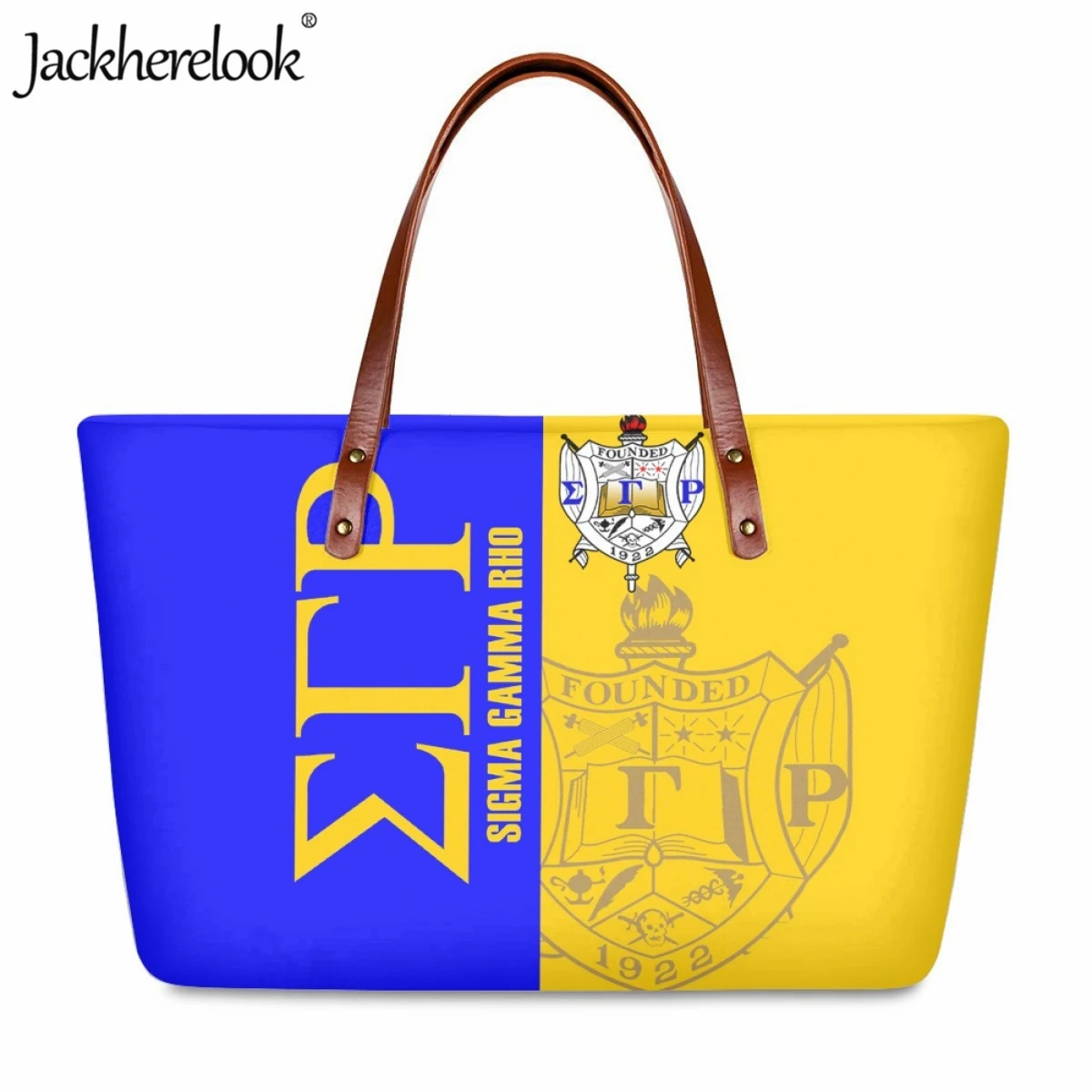 

Jackherelook Sigma Gamma Rho Sorority 1922, сумка-тоут для женщин, Вместительная дорожная сумка для покупок, сумка на плечо, классические женские сумки