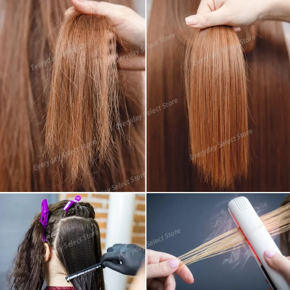 Ultrasonic Infrared Hair Straightener Flat Iron, Multi‑Function Household Styling Clip for Fluffy Hairs Look