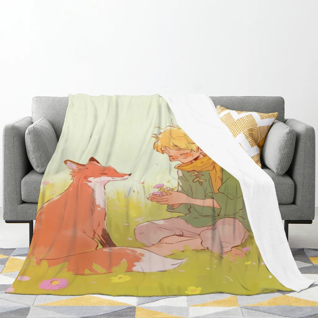 The Little Prince Comfortable Flannel Blanket, Fluffy Soft Bedroom Decor, Sofa Blankets, Comforter, Home and Decoration