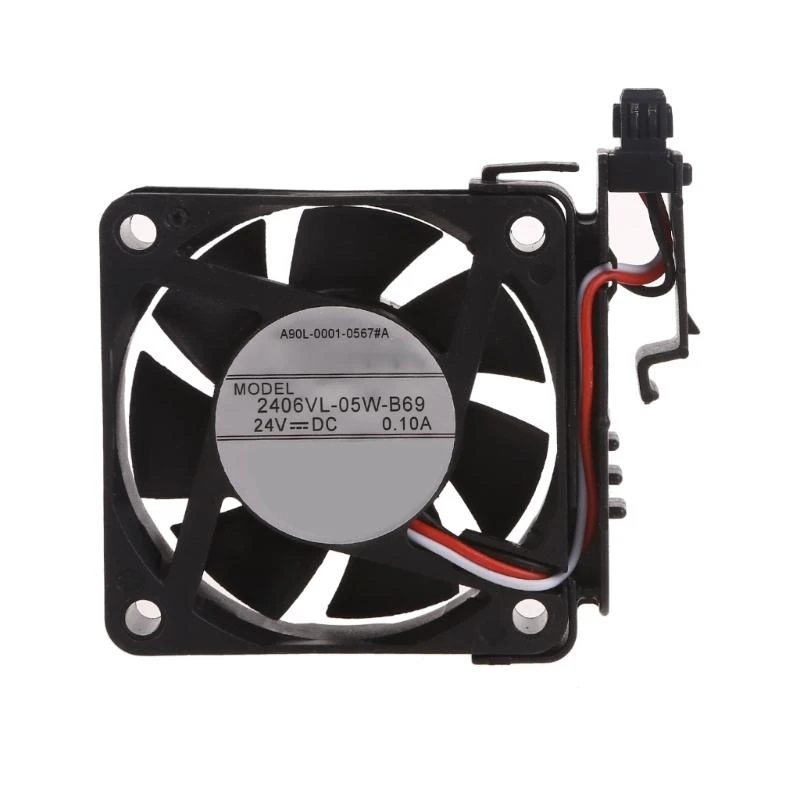 Brand New Fanuc System Fan 2406VL-05W-B69 with a Complete set of Brackets, 24V 0.10A,60x60x15mm