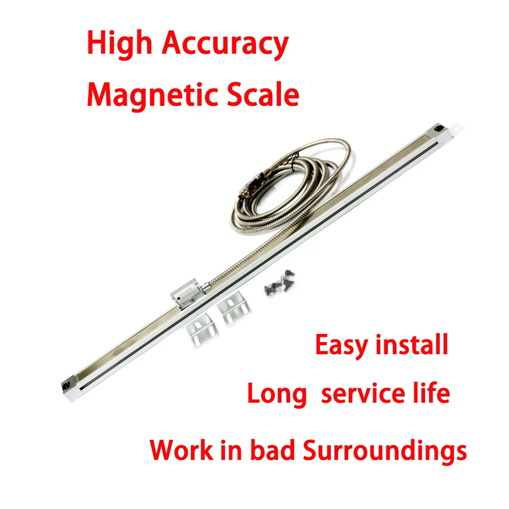 High Accuracy Magnetic Scale 5um 500mm Working Length Magnet Linear Encoder used for Woodworker Milling Lathe Cutting Machines