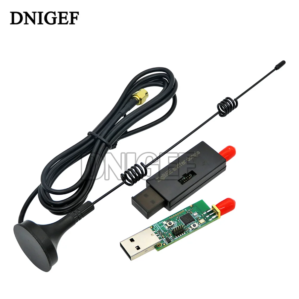 Wireless Zigbee CC2540 2531 Sniffer Bare Board Packet Protocol Analyzer USB Interface Dongle Capture Packet Module+8DBIAntenna