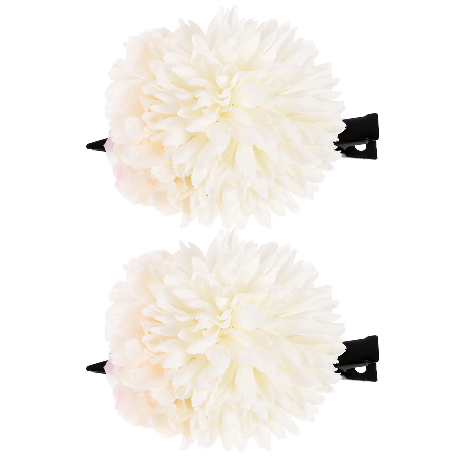 

3 Pcs White Japanese Style Chrysanthemum Flower Clips for Wedding Summer Clothes Party Prom Floral Hair Accessories Small Flower