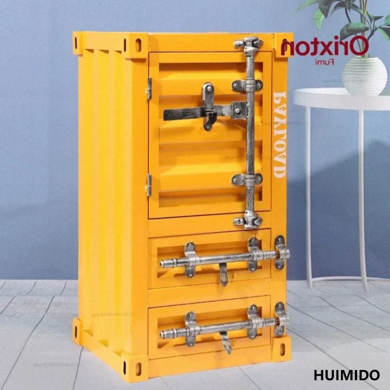 Iron Storage Boxes Vintage Creative Drawer Storage Cabinet Drawer Type Organizer Box for Living Room Accessory Metal Container