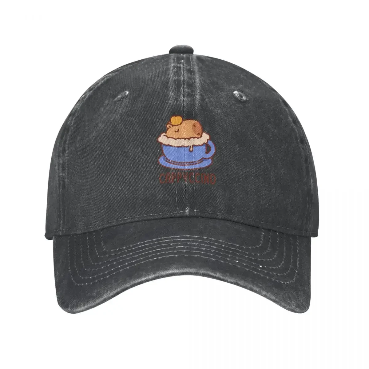 Cappyccino, capybara in a cappuccino, blue cup Cowboy Hat Hip Hop Hat Man Luxury Women's Men's