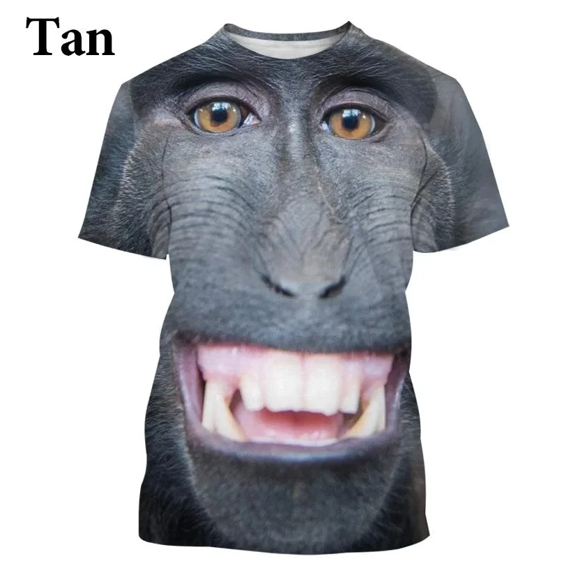 Newest Parody Gorilla Fun Orangutan Monkey 3D Print T-shirts Fashion Men\'s/Women\'s Summer Casual Short Sleeve Top Animal T Shirt