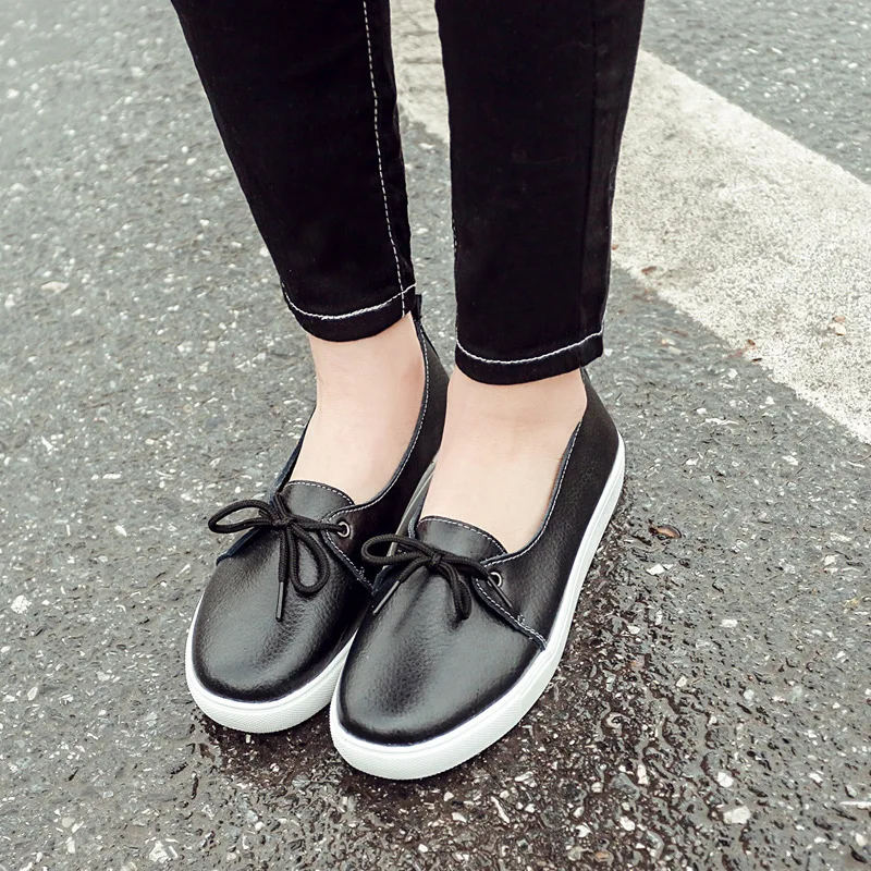 

Fashion Sneakers Women Shoes Casual Loafers Woman Flats High Quality Plus Size Ladies Shoes Female Split Leather Loafers Soft