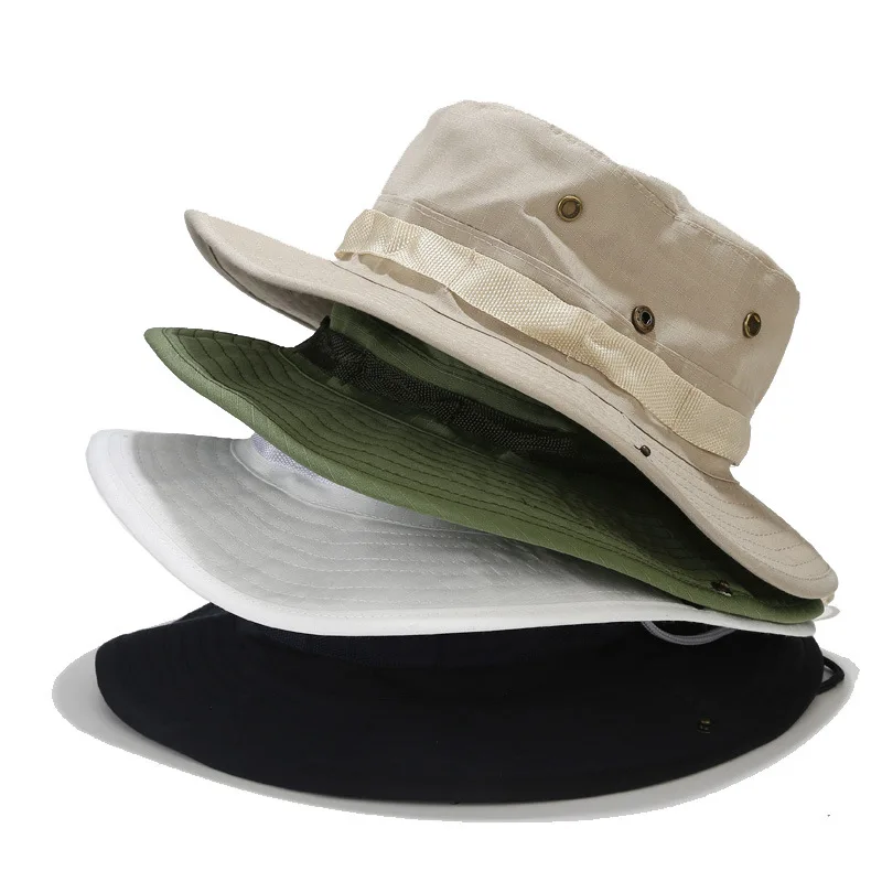 Camouflage Boonie Men Hat Tactical US Bucket Hats Multicam Panama Summer Cap Hunting Hiking Outdoor Camo Sun Caps