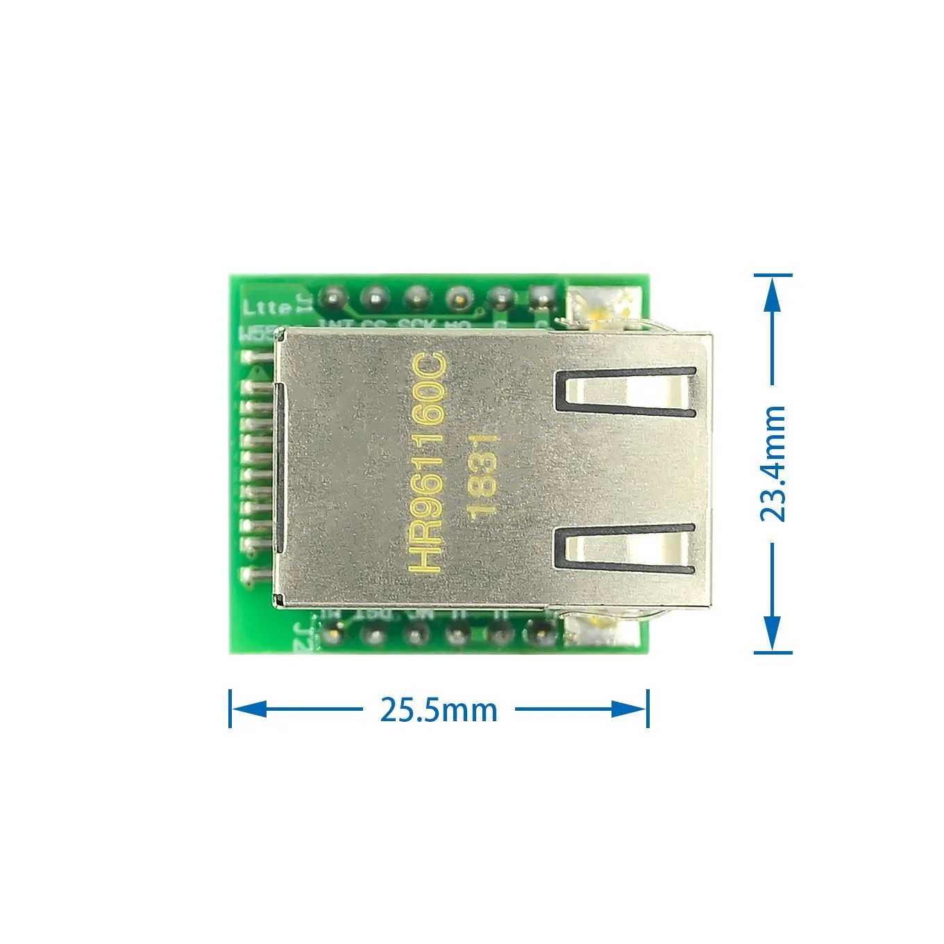 Módulo de rede Ethernet W5500, W5500, hardware do módulo, SPI para LAN, Ethernet TCP, IP 51, STM32, programa do microcontrolador sobre W5100