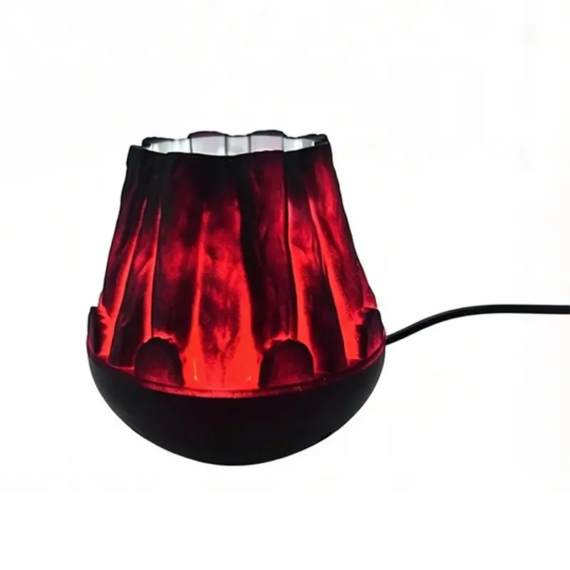 ABKP-White Snowflake Effect Wood Grain Lava Flame Projection Lamp For Christmas For Thanksgiving Halloween Festival Parties