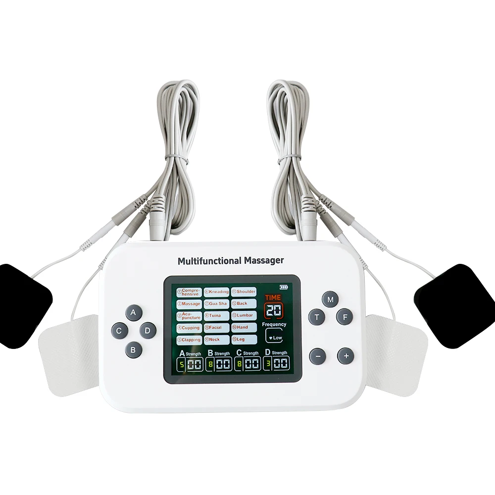 

Electric EMS Muscle Stimulator Pulse Tens Massager 4 Outputs Digital Therapy Acupuncture Body Massage Slimming Electrostimulator