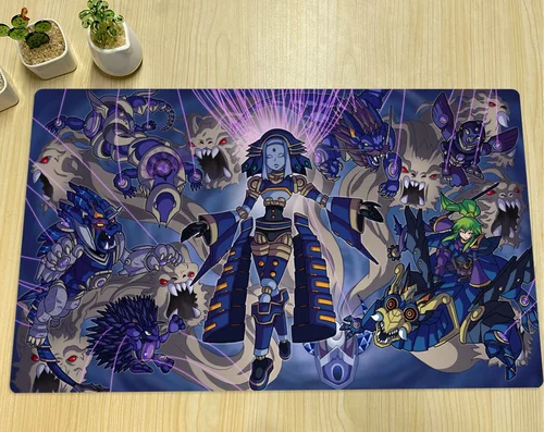 YuGiOh Duel Playmat Shaddoll Dragon-alfombrilla para juego de mesa TCG CCG, alfombrilla para juego de cartas coleccionables, alfombrilla para ratón de Anime personalizada, zona de goma y bolsa gratis