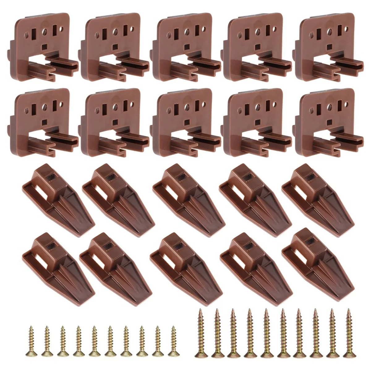 

10PCS Drawer Slide Track Guide Glide for Center Mount Drawer for Dressers and for Nightstand 1 Drawer Systems