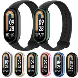 Custodia a copertura totale per pellicola protettiva per schermo Mi Band 8 3D per Xiaomi Miband 8 NFC protezione antiurto per custodia con telaio