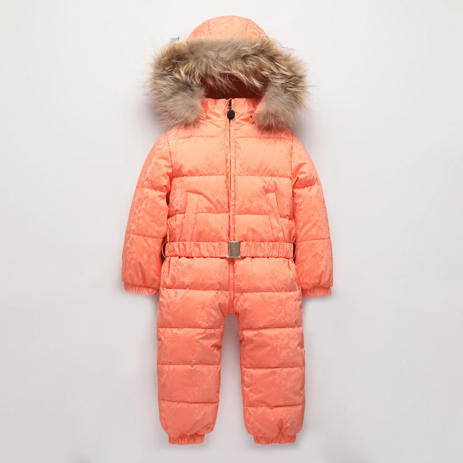 Snowsuit -30 Russian Winter coat New Boy Baby Down Jacket Outdoor Infant Clothes Girls Climbing For Kids Jumpsuit parka real fur