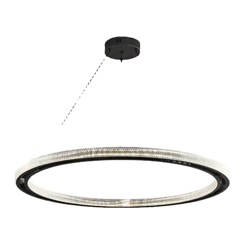 

Italian minimalist all-copper living room chandelier bedroom modern simple high-end glass Nordic style art round dining room