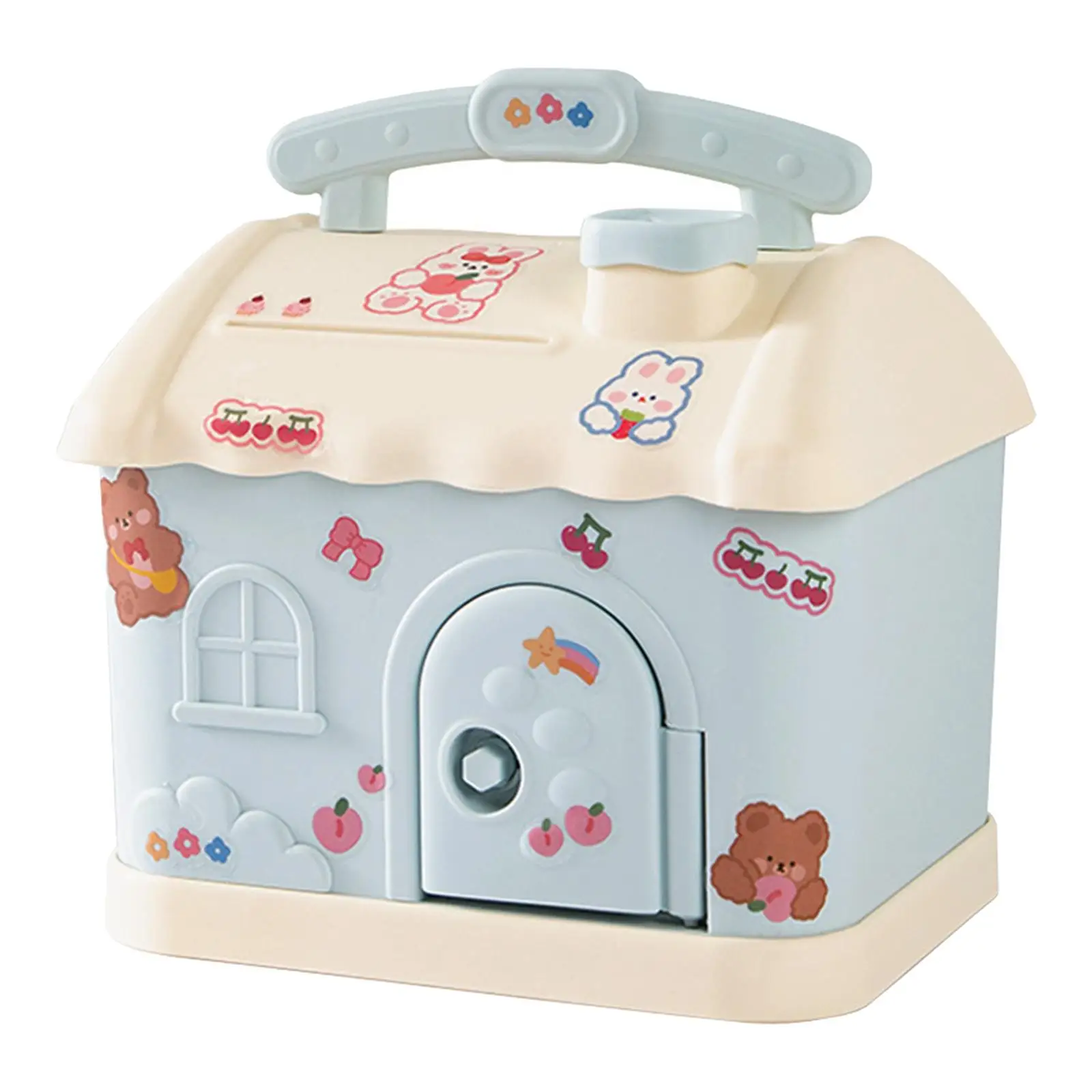 Piggy with Lock Decorative Portable Locking with Handle Organizer Children Young Children New Moms Expecting Moms