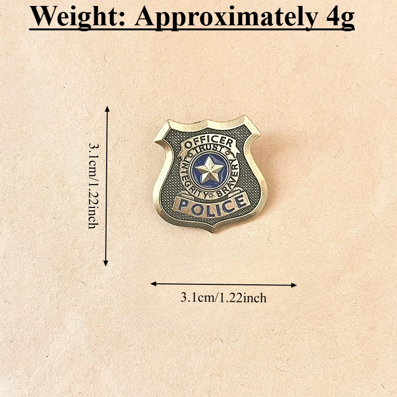Police Cosplay Props Metal Brooches Pins Clothing Backpacks and Other Personalized Diy Decorative Accessories Badges
