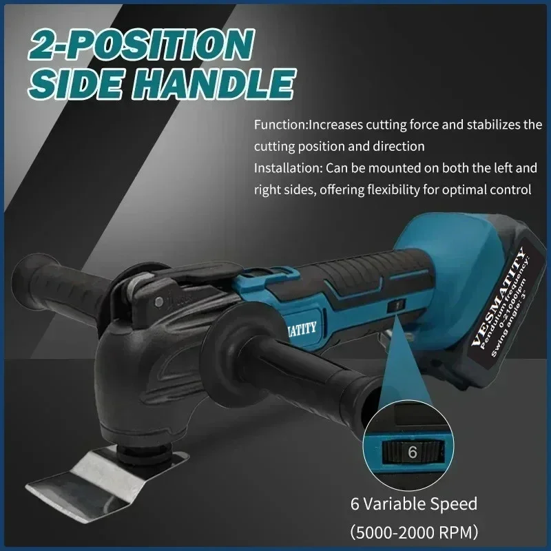 Brushless Quick Release Oscillating Multi Functional Tool Renovator Electric Trimmer Compatible For Makita 18V 20V Battery Pin