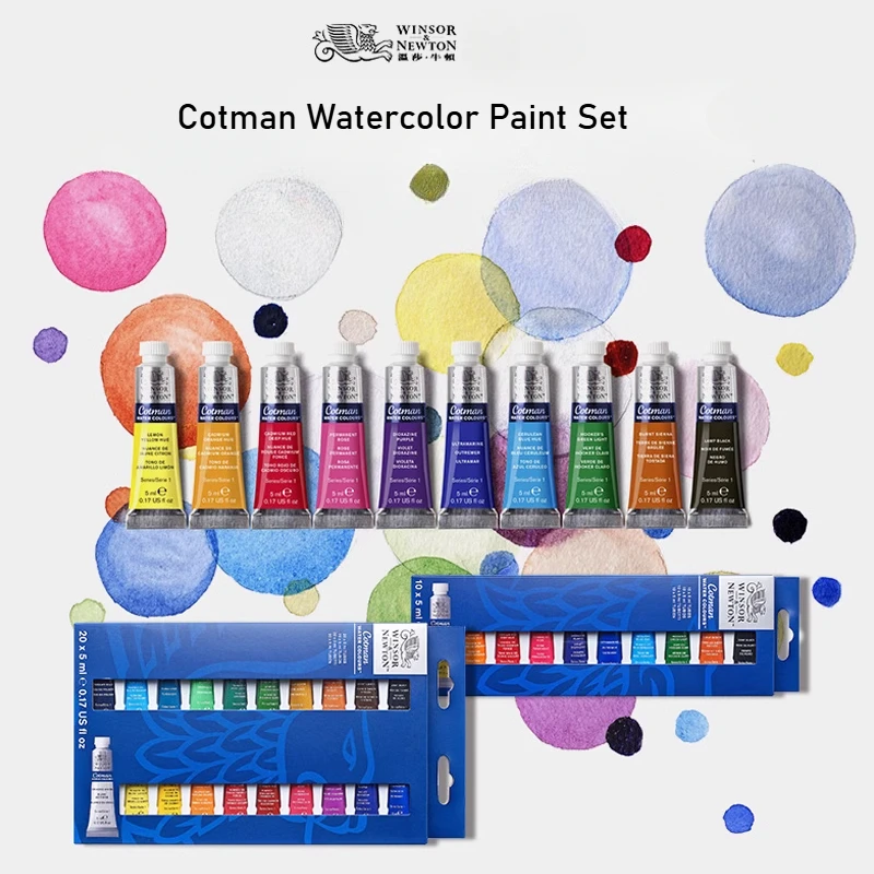 

Набор акварельных красок Winsor & Newton Cotman, тюбики 5 мл, высокая прозрачность, обеспечивающие выдающуюся светостойкость для студентов, художников