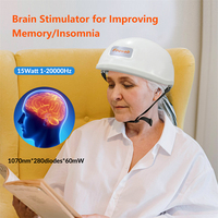 Parkinson Devices TDCS Therapy Cerebral Palsy Kids with 40Hz Continuous Mode and Pulsed Mode Adjustable Medical Grade Helmet