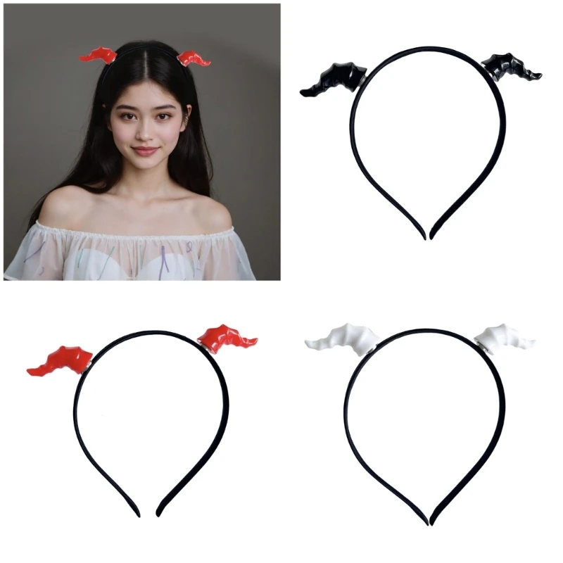 

E15f Дьявол Хорн головной убор косплей костюм Hairhoop для школьного мероприятия по случаю дня рождения
