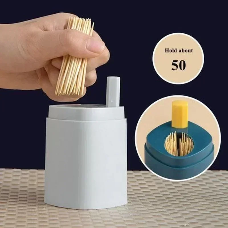 Toothpick Box Detachable Tooth Pick Storage Dispenser Automatic Pushtype Toothpick Holder Boxs Home Table Decor Toothpick Holder