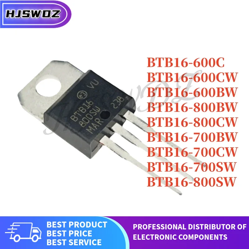 10PCS NEW BTB16-600C BTB16-600CW BTB16-600BW BTB16-800BW BTB16-800CW BTB16-700BW BTB16-700CW BTB16-700SW BTB16-800SW TO-220