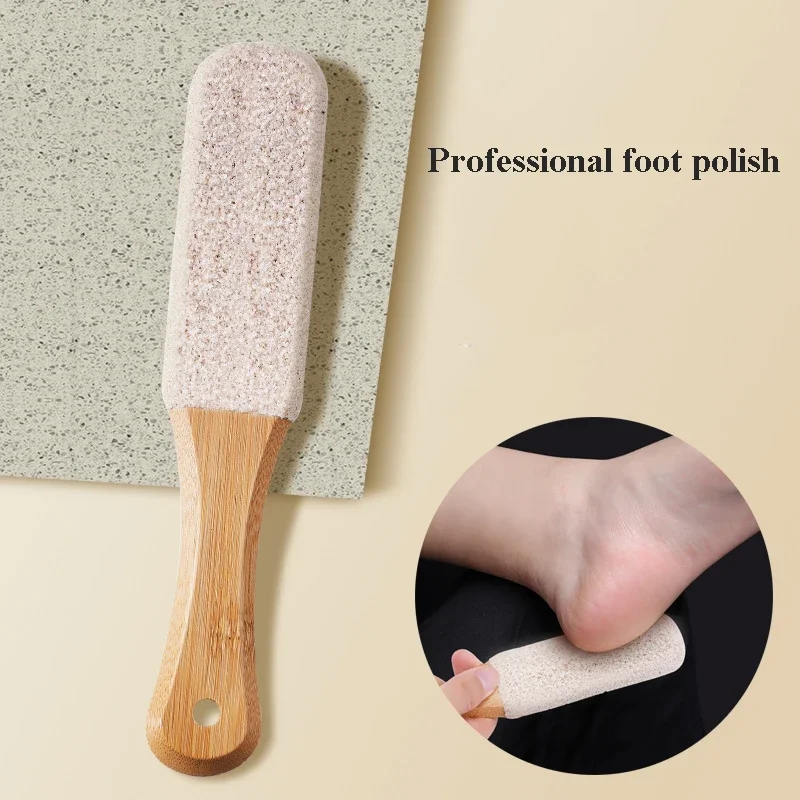 Raspa profesional para pedicura, herramienta para piel muerta, grietas, tacones, lima de pies de madera de haya, eliminador de callos, depurador de pies, 1 Uds.