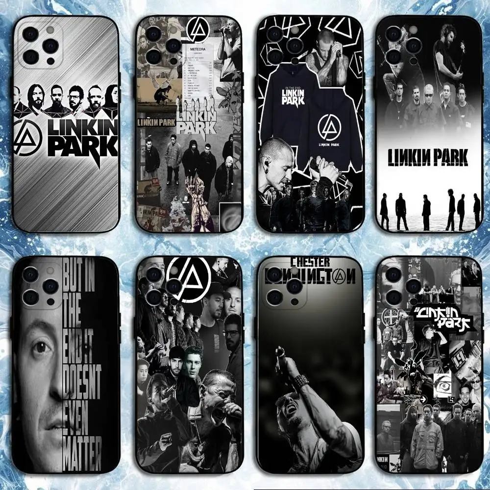 

L-LinkinS Rock P-Park Phone Case For iPhone 16,15,14,13,12,11 Plus,Pro Max, Soft Silicone Black Cover